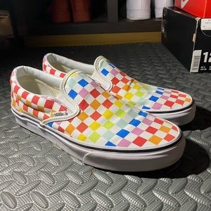 Multicolor Checkered Vans